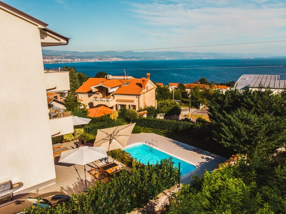 Pool Apartment Maurina Opatija With Sea View Icici Ngoại thất bức ảnh