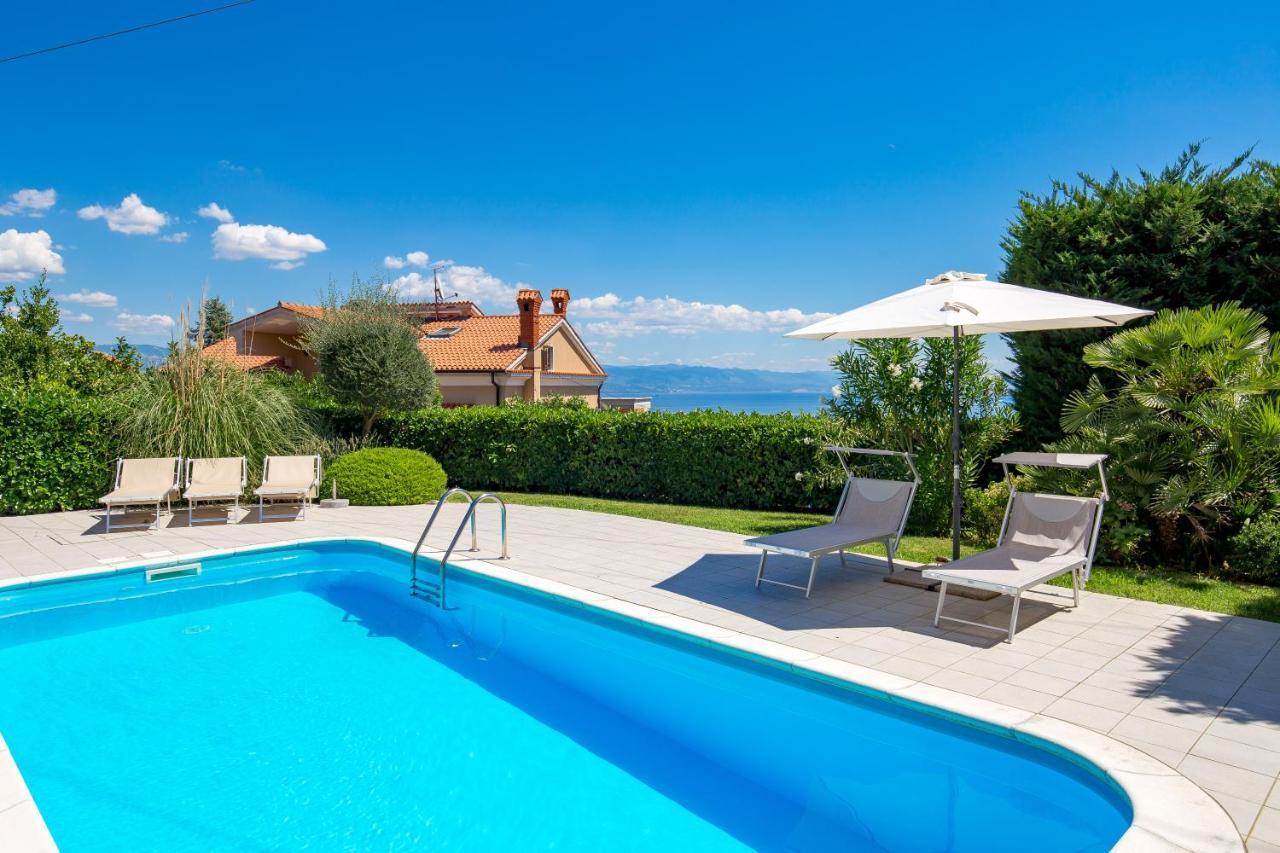 Pool Apartment Maurina Opatija With Sea View Icici Ngoại thất bức ảnh